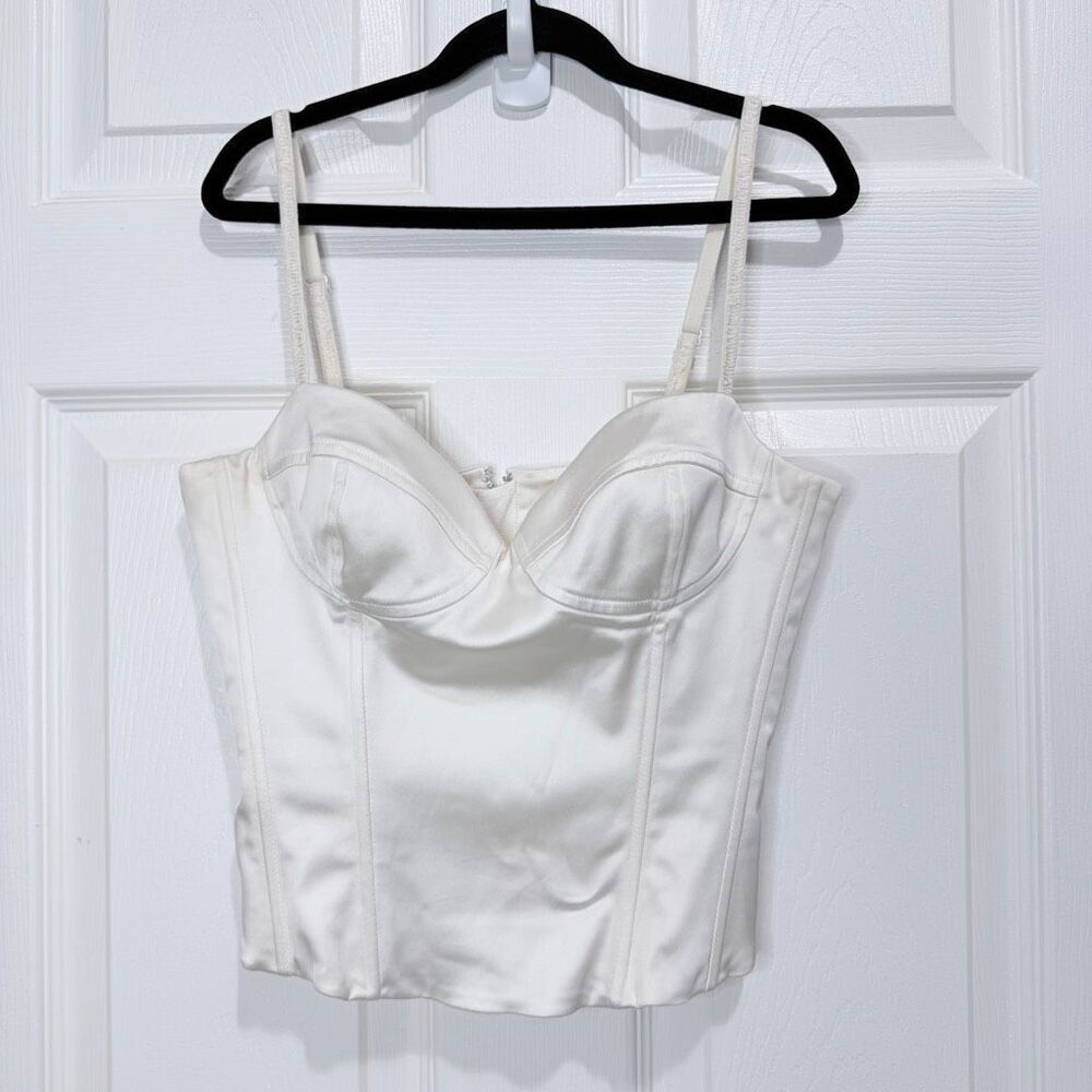 Aritzia wilfred dazzle satin bustier top size 4